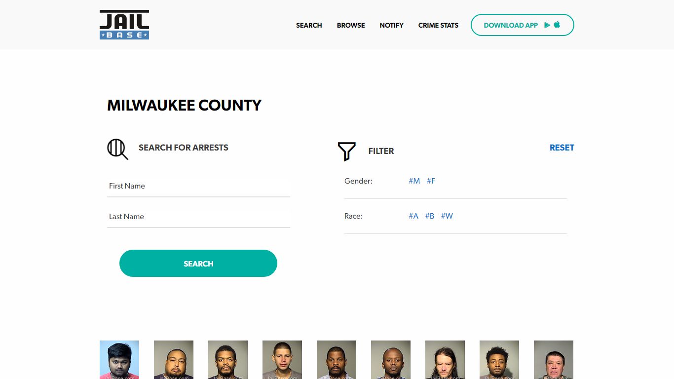Milwaukee County Jail Inmate Search and Mugshots | JailBase